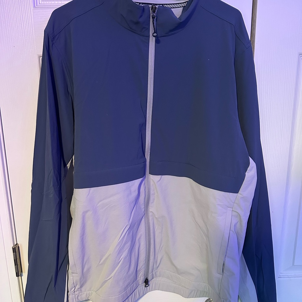 Southern Tide Blue and Gray Windbreaker Jacket